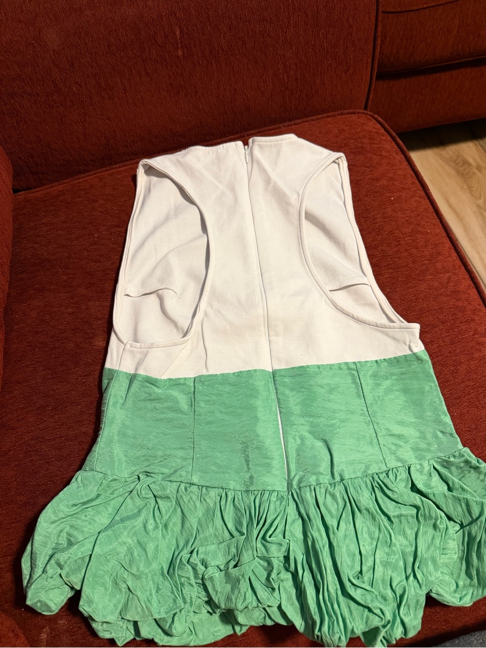 The Line by K ARDEN
White Green Two Tone Peplum Top - Picture 7 of 7